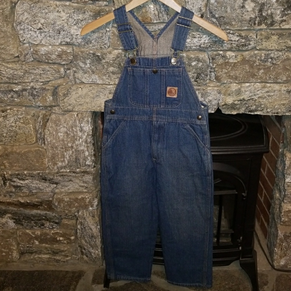 Berne Apparel youth denim bib overalls size 5
